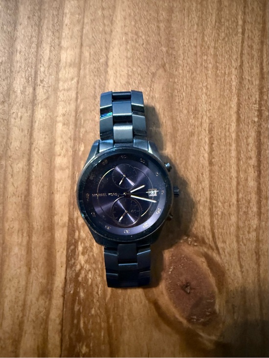 Michael Kors Gunmetal Blue Link Watch main image 6